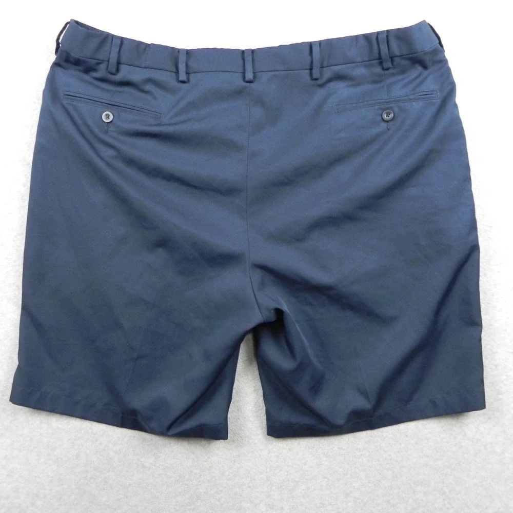Jos A Bank‎ Shorts Mens 42 Traveler Golf Chino Casual Double Pleated Navy Blue